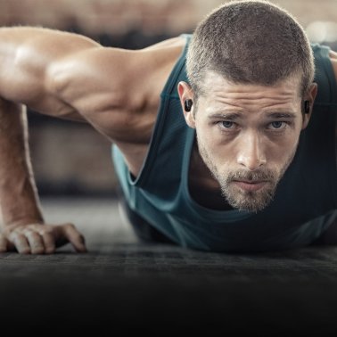 HyperGear® Active TWS Bluetooth® In-Ear Earbuds with Noise-Canceling Mic and Charging Case, up to 15 Hours Play Time, IPX5 Waterproof