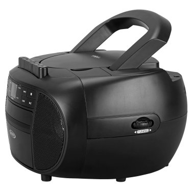 JENSEN® Portable CD Music System with Cassette Player/Recorder and AM/FM Stereo Radio, CD-550 (Black)