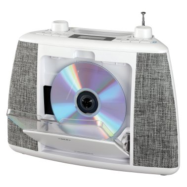 JENSEN® Portable Bluetooth® CD Music System with FM Radio, CD-565 (White)