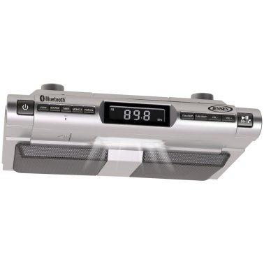 JENSEN® Under-Cabinet Universal Bluetooth® Music System, Silver, SMPS-628