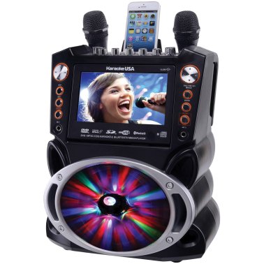 Karaoke USA™ Bluetooth® Karaoke Machine with Synchronized LEDs