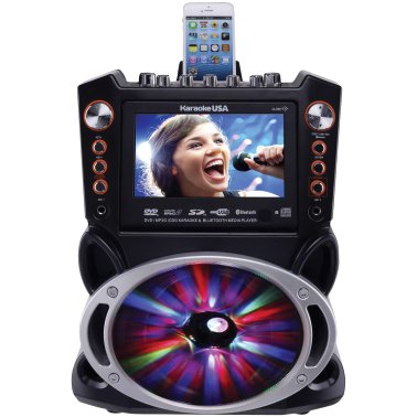 Karaoke USA™ Bluetooth® Karaoke Machine with Synchronized LEDs
