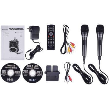 Karaoke USA™ Bluetooth® Karaoke Machine with Synchronized LEDs