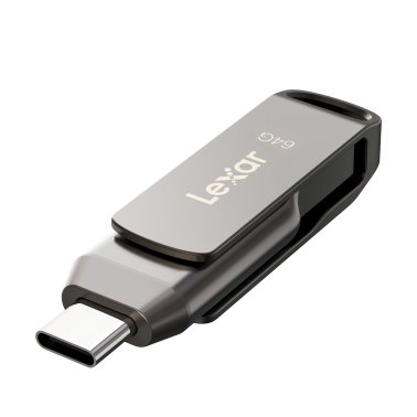 Lexar® JumpDrive® D400 USB 3.2 Gen 1 Dual Drive with USB-C® and USB-A Connectors (64 GB)