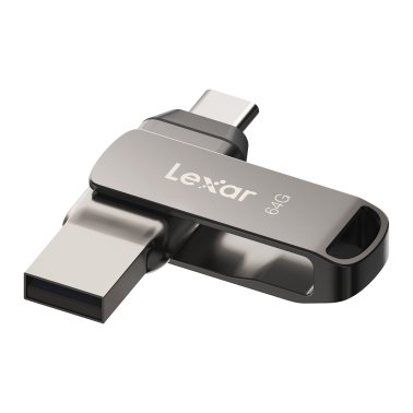 Lexar® JumpDrive® D400 USB 3.2 Gen 1 Dual Drive with USB-C® and USB-A Connectors (64 GB)