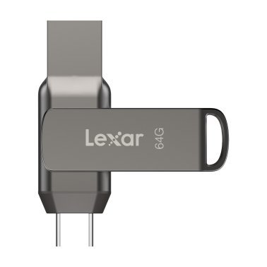 Lexar® JumpDrive® D400 USB 3.2 Gen 1 Dual Drive with USB-C® and USB-A Connectors (64 GB)