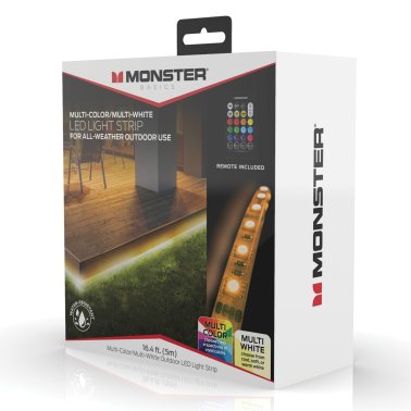 Monster® Multi-Color and Multi-White Indoor/Outdoor LED Light Strip, 16.4 ft.
