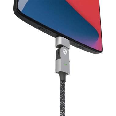 Raycon® The Magic 180 Pro Fast-Charging Cable for iOS™, Micro USB, and USB-C®, Black