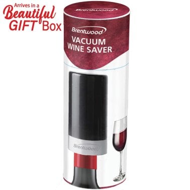 Brentwood® Portable Automatic Vacuum Wine Preserver and Bottle Stopper