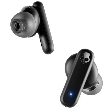 Skullcandy® Smokin’ Buds® TWS Bluetooth® In-Ear Earbuds with Mic and Charging Case, up to 20 Hours of Play Time, IPX4 Sweat-Resistant (True Black)