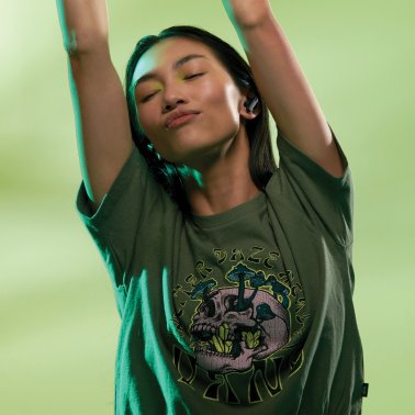 Skullcandy® Smokin’ Buds® TWS Bluetooth® In-Ear Earbuds with Mic and Charging Case, up to 20 Hours of Play Time, IPX4 Sweat-Resistant (True Black)