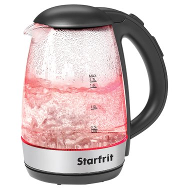 Starfrit® 1.7-Liter 1,500-Watt Glass Electric Kettle with Variable Temperature Control