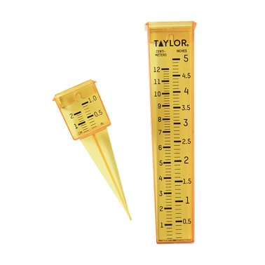 Taylor® Precision Products Metal and Glass Bamboo Thermometer and Rain Gauge Bundle
