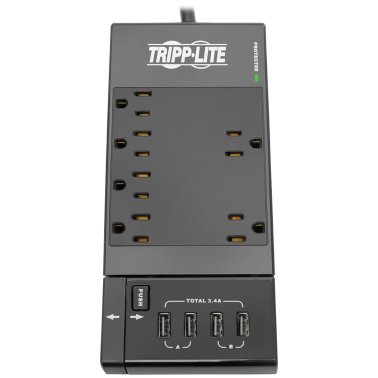 Tripp Lite® by Eaton® Protect It!® 6-Outlet Surge Protector with 4 USB Ports, 6ft Cord