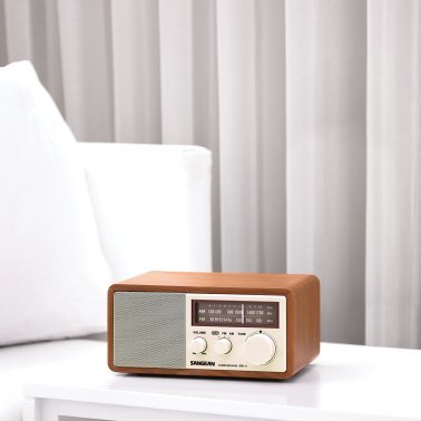 Sangean® WR-11 Hi-Fi Tabletop Retro Wooden Cabinet AM/FM Analog Radio Receiver
