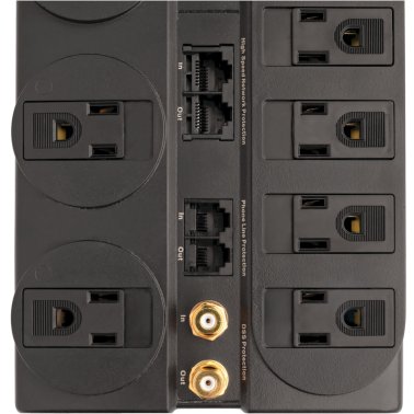 Tripp Lite® by Eaton® Protect It!® 3,240-Joules Surge Protector, 8 Outlets, 10-Ft. Cord, with Modem/Coaxial/Ethernet Protection, TLP810NET
