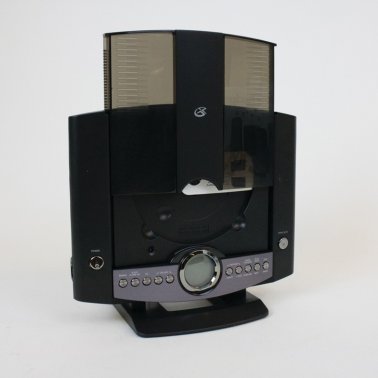 GPX® 9-Watt Compact Home Stereo System with External Speakers, CD Player, AM/FM Radio, Aux, and Remote, HM3817DTBLK