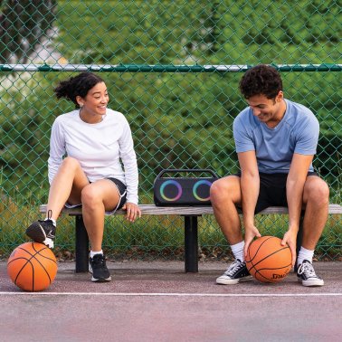 ION® Uber™ Boom Ultra Portable Bluetooth® Boom Box with Speakerphone, Lights, and Stereo-Link™