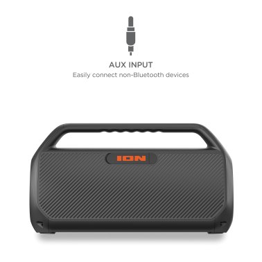 ION® Uber™ Boom Ultra Portable Bluetooth® Boom Box with Speakerphone, Lights, and Stereo-Link™