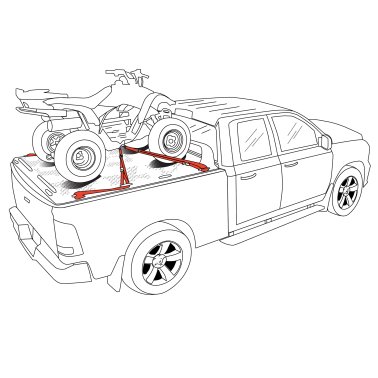 Monster Trucks® Adjustable-Length Nylon Tie Downs with Cambuckle & S-Hooks, 4 Pack