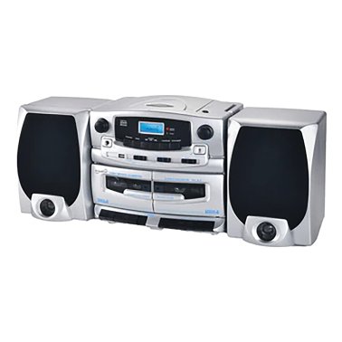 Supersonic® 21-Watt Bluetooth® Home Stereo System with Detachable Speakers, CD/Dual-Cassette Players, FM Radio, Mic Input, and Remote, SC-2121BT