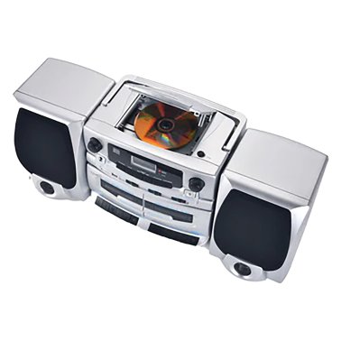 Supersonic® 21-Watt Bluetooth® Home Stereo System with Detachable Speakers, CD/Dual-Cassette Players, FM Radio, Mic Input, and Remote, SC-2121BT