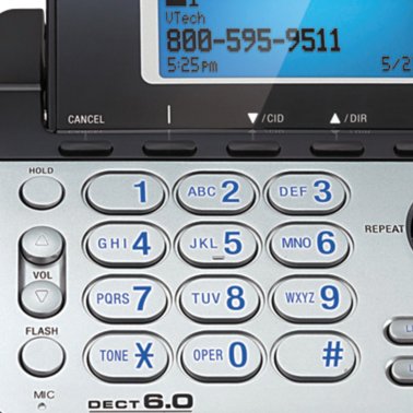 VTech® 2-Line 1-Handset DECT 6.0 Expandable Cordless Phone System for ...