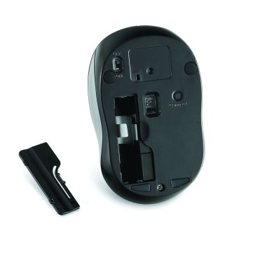 Verbatim® Cordless Blue-LED Silent Computer Mouse, Ergonomic, 3 Buttons, 2.4 GHz (Blue/Black)