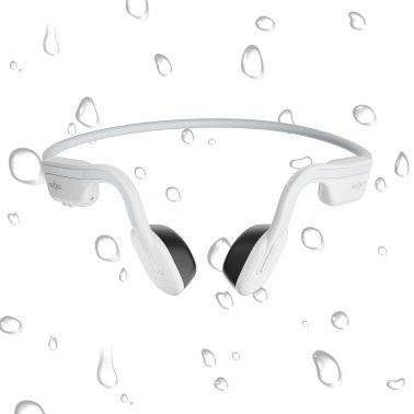 Shokz® OpenMove Bone-Conduction Open-Ear Lifestyle Headphones with Microphones (White)