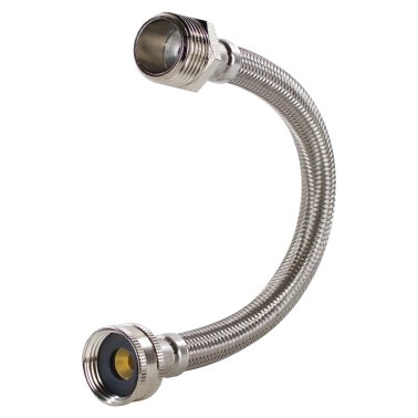 Certified Appliance Accessories® Braided Stainless Steel Water-Inlet Hose, 1ft