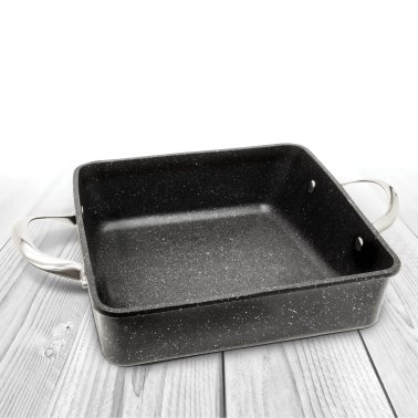 THE ROCK™ by Starfrit® 9-In. x 9-In. x 2-In. Oven/Bakeware Dish with Riveted Stainless Steel Handles