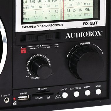 Audiobox® Rechargeable Solar Radio with Bluetooth®