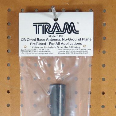 Tram® 500-Watt 26 MHz to 30 MHz No-Ground Mini CB Base Antenna for Vehicle, Mast, or Attic Mounting, 1499