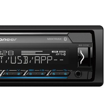 Pioneer® MVH-S322BT Car Stereo Head Unit, Single-DIN, Shallow-Chassis, LCD with Smart Sync Compatibility