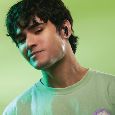 Skullcandy® Smokin’ Buds® TWS Bluetooth® In-Ear Earbuds with Mic and Charging Case, up to 20 Hours of Play Time, IPX4 Sweat-Resistant (True Black)