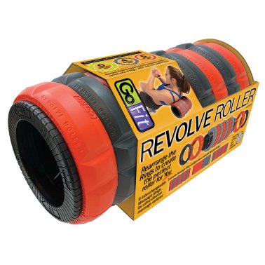 GoFit® Revolve Roller™ with Adaptive Massage Rings (4 Medium Profile and 5 Low Profile)