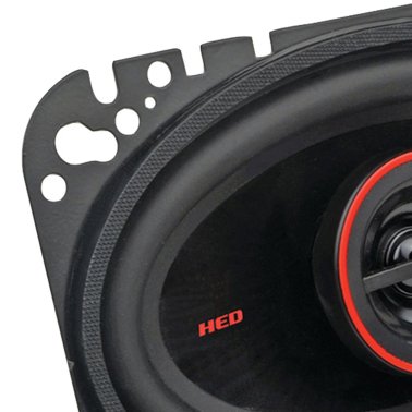 Cerwin-Vega® Mobile HED® Series 4-In. x 6-In. 275-Watt-Max 2-Way Coaxial Speakers, Black and Red, 2 Pack