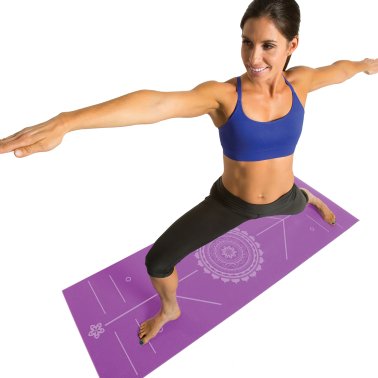 GoFit® AlignMat™ Body-Alignment Yoga Mat (Purple)