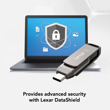 Lexar® JumpDrive® D400 USB 3.2 Gen 1 Dual Drive with USB-C® and USB-A Connectors (64 GB)