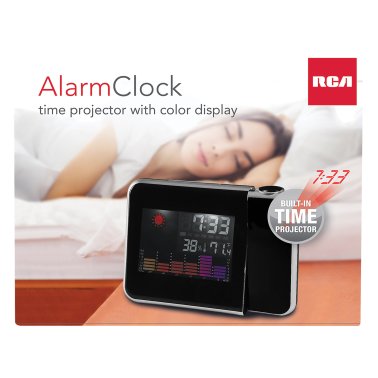 RCA Digital Alarm Clock Time Projector with Color Display, RCPJ100A1