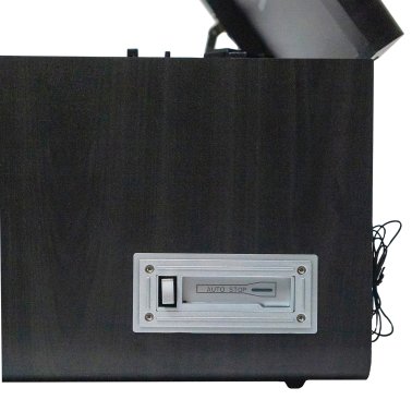 Victor® 4-Watt Monument 3-Speed Belt-Drive Manual Turntable with Built-in Speakers, Bluetooth® In/Out, CD/Cassette Players, AM/FM, and 45 Adapter