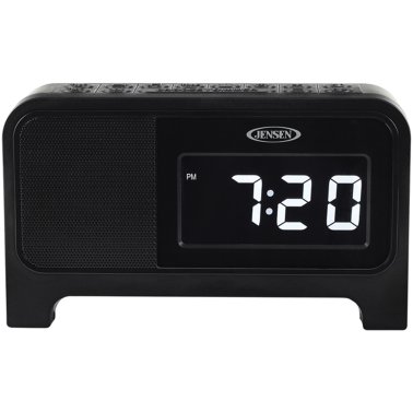 JENSEN® Digital Dual Alarm Soothing-Sounds Clock Radio with Night Light