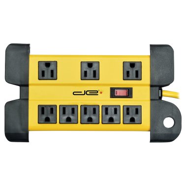 Digital Energy® 8-Outlet Heavy-Duty Metal Surge Protector Power Strip with Cord Management (15-Foot Cord)