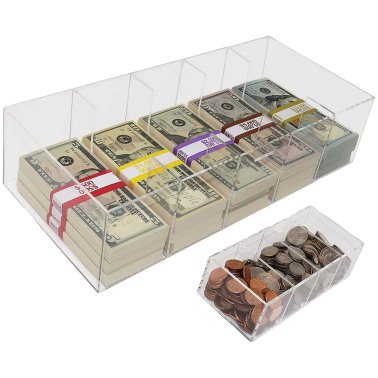 Nadex Coins™ 5-Compartment Currency Tray with Coin Tray
