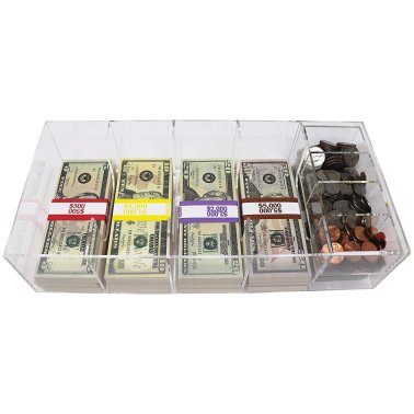 Nadex Coins™ 5-Compartment Currency Tray with Coin Tray