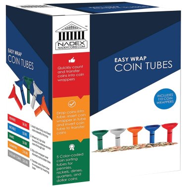 Nadex Coins™ Easy-Wrap Coin Stacking Tubes