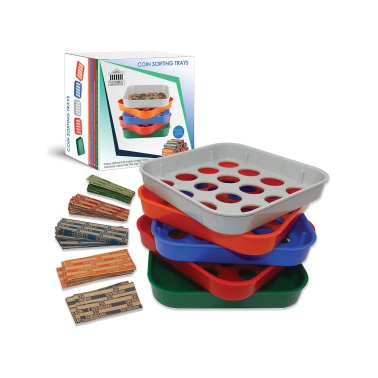 Nadex Coins™ Quick-Sort 5 Coin Sorting Trays with 110 Coin Wrappers