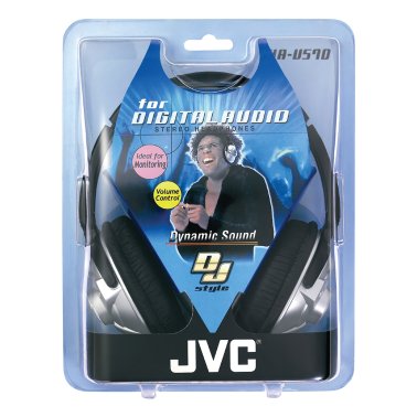 JVC® DJ-Style Full-Size On-Ear Headphones for Monitoring, HA-V570