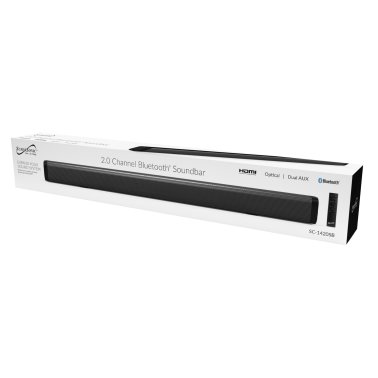 Supersonic® 2.0-Channel 24-Watt 30.7-In. Low-Profile Sound Bar with Bluetooth®, HDMI® ARC, Optical, Aux, and Remote, SC-1420SB