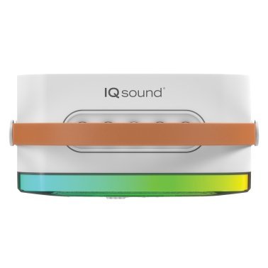 IQ Sound® Mini Karaoke Portable Bluetooth® Speaker with Wireless Microphone and RGB Light Show, IQ-908K (White)